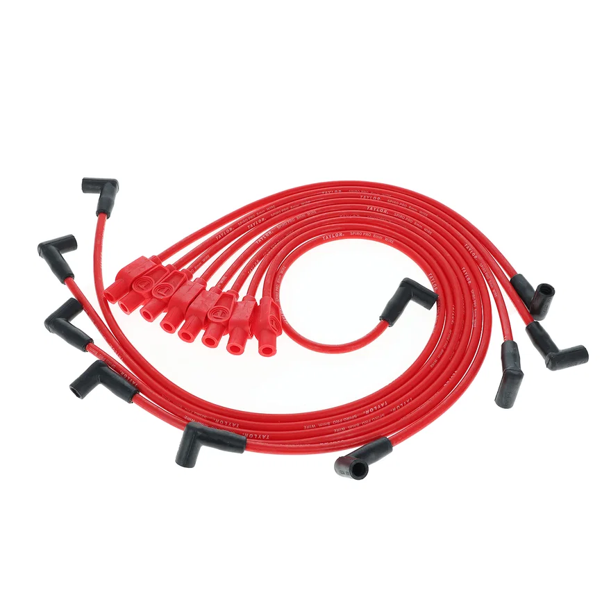 8mm Spiro-Pro custom 8 cyl red for Dodge and Jeep