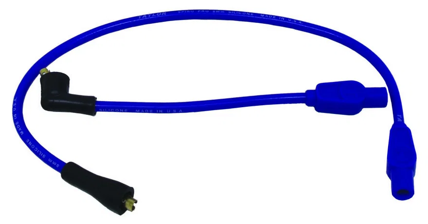 Taylor Cable 10632, 8mm Spiro-Pro blue 21.5/9in custom Motorcycle 180 for Harley-Davidson