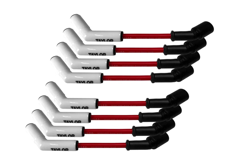 Taylor Cable 75245, 8mm Spiro Pro Ceramic Boot Wire Set 135? Red