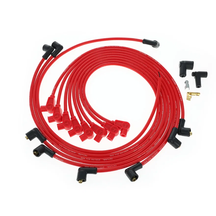 Taylor Cable 76201, 8mm RACE FIT SPIRO-PRO RED