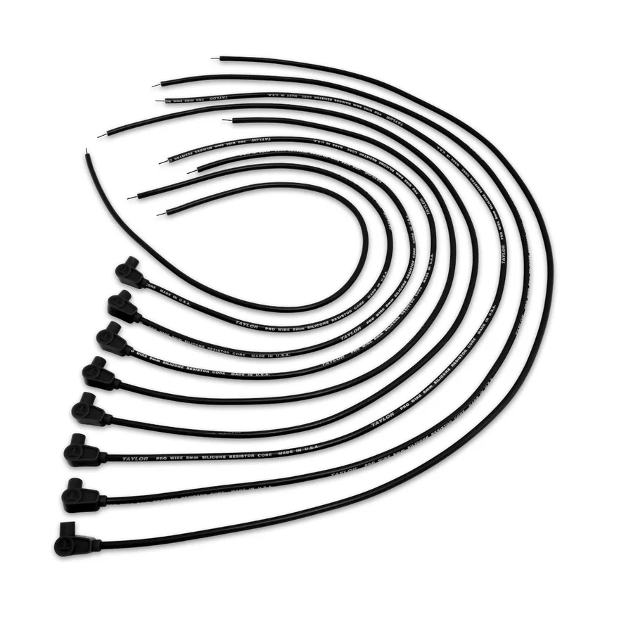 Taylor Cable 70051, Pro Wire Resistor Core univ Wire Set 8 cyl 90 black