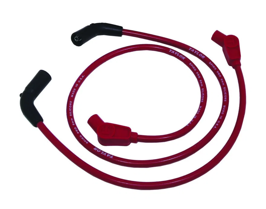 Taylor Cable 10236, 8mm Spiro-Pro red 35/17in custom Motorcycle 135 for Harley-Davidson