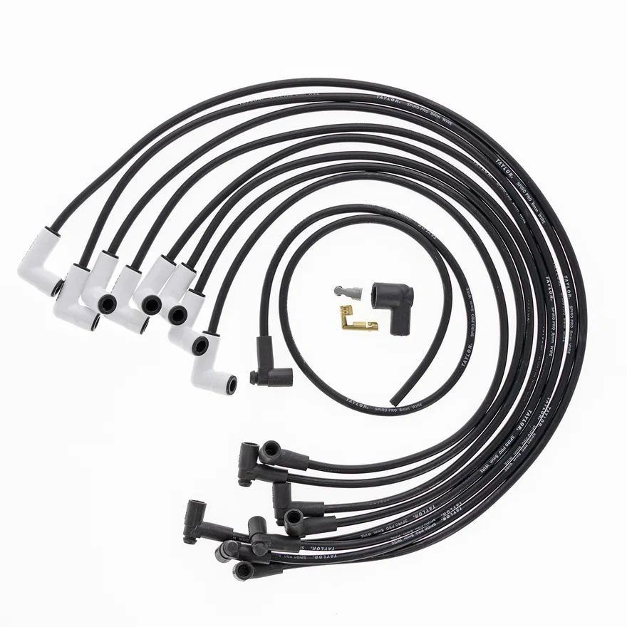 Taylor Cable 75030, 8mm Spiro Pro Ceramic Boot Race Fit Wire Set 90? Black