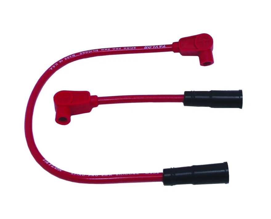 Taylor Cable 10231, 8mm Spiro-Pro red 19/7in custom Motorcycle 90 for Harley-Davidson
