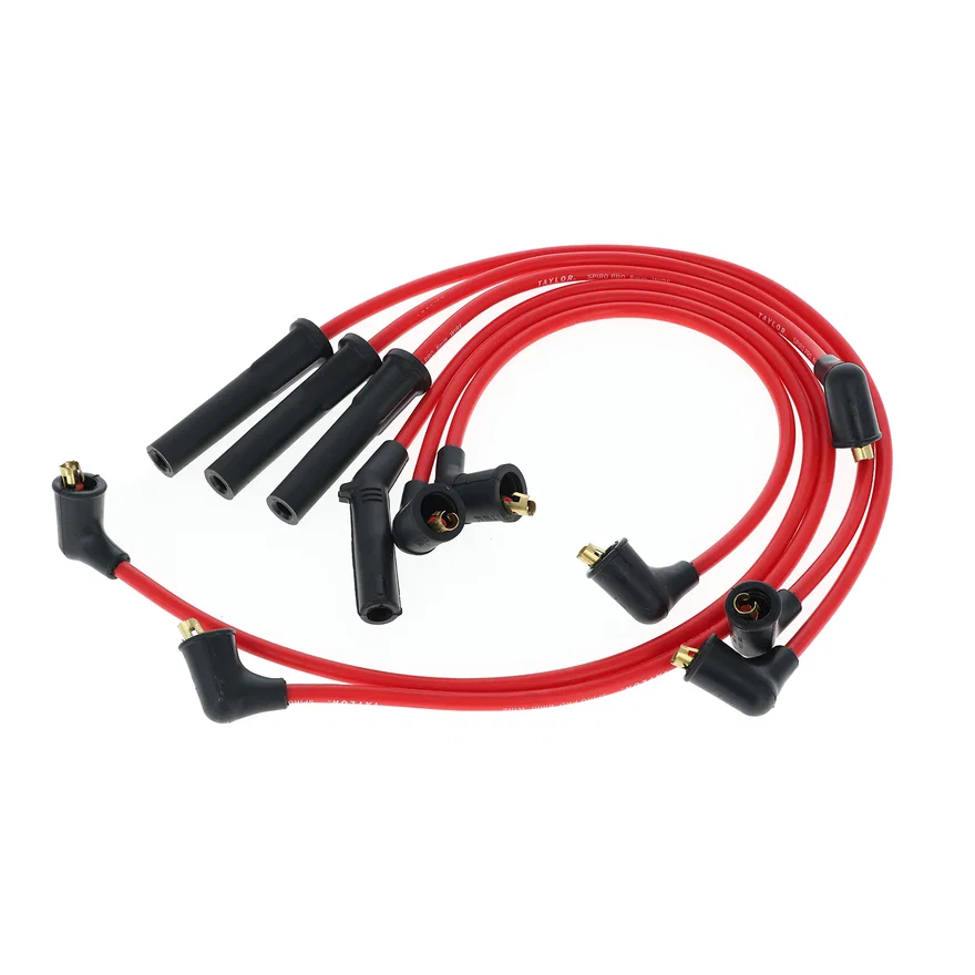 Taylor Cable 77247, 8mm Spiro-Pro custom 4 cyl red for Nissan