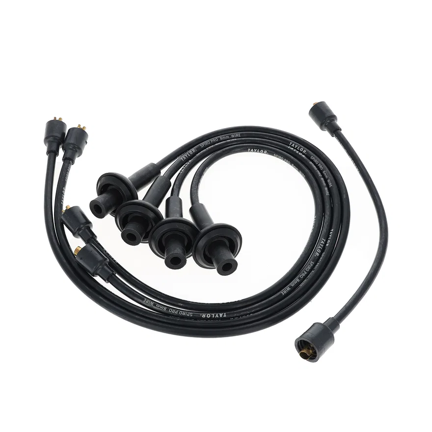 Taylor Cable 74091, 8mm Spiro-Pro custom 4 cyl black for Volkswagen