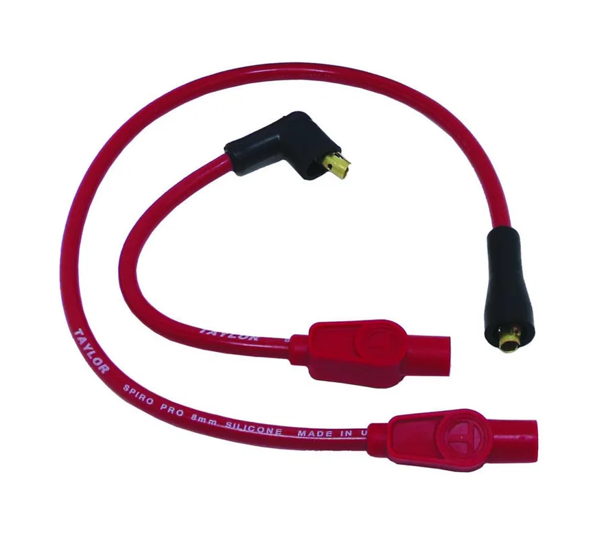 Taylor Cable 10232, 8mm Spiro-Pro red 21.5/9in custom Motorcycle 180 for Harley-Davidson