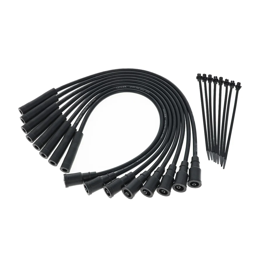 Taylor Cable 72094, 8mm Spiro-Pro custom 8 cyl black for Ford
