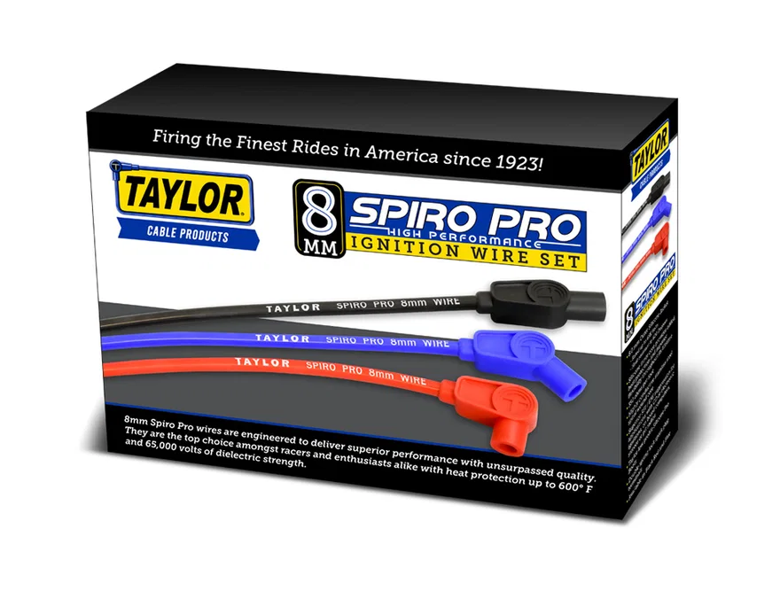 Taylor Cable 76027, 8mm RACE FIT SPIRO-PRO BLACK