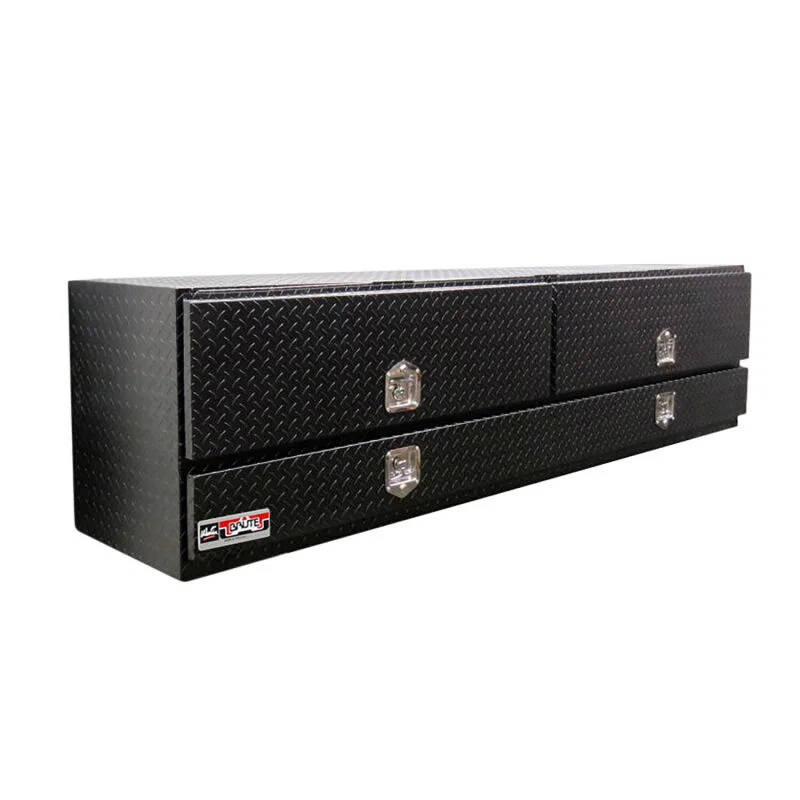 Westin 80-TB400-96D-BT, Brute High Cap 96in Stake Bed Contractor TopSider w/ Doors 96 x 20 x 24 - Tex. Blk