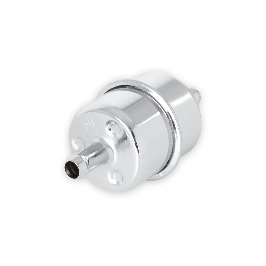 Mr Gasket 9746, Chrome Fuel Filter - Fits 3/8 Inch Hose
