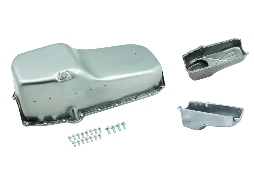 Mr Gasket 9425, Oil Pan - Natural Unfinished Steel