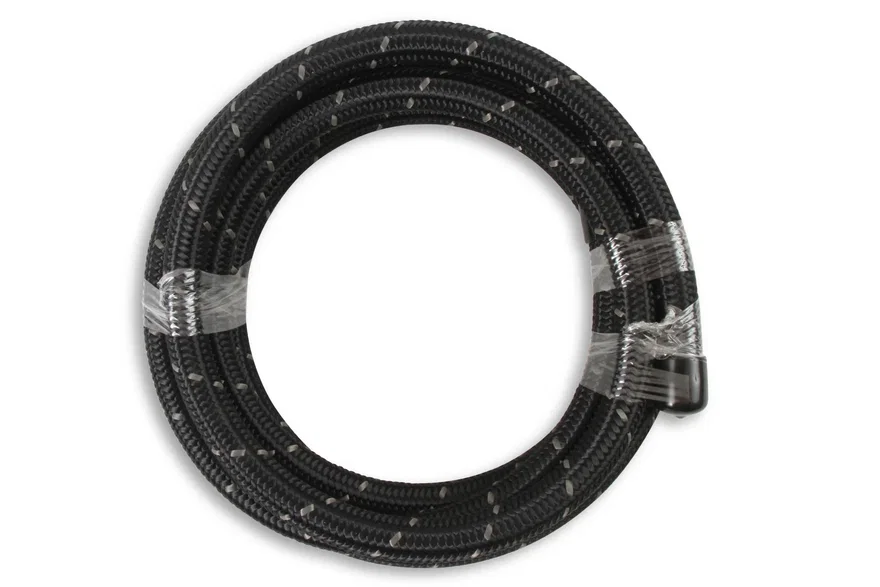 Mr Gasket 841008, Black Nylon Braided Hose 8 AN - 10 Feet
