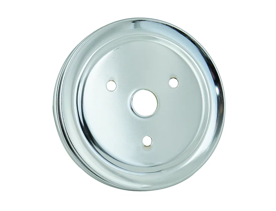 Mr Gasket 4973, Crankshaft Pulley - Chrome - Double Groove