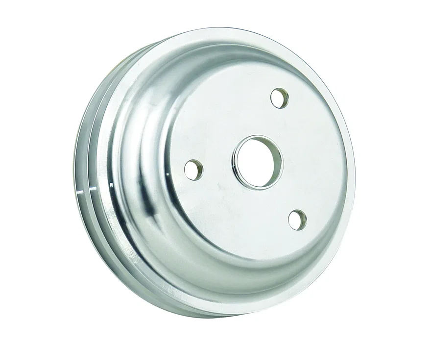 Mr Gasket 5317, Crank Pulley - Aluminum - Double Groove