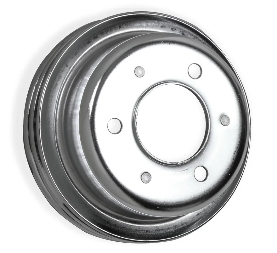 Mr Gasket 8830MRG, Chrome Crankshaft Pulley - Double Groove