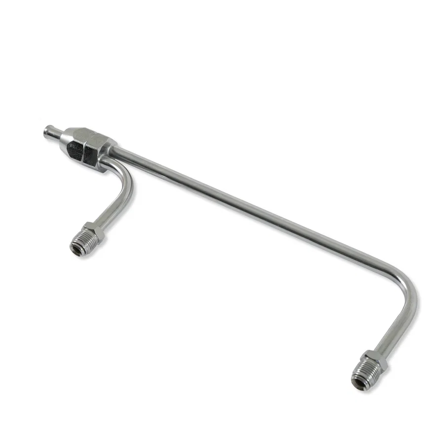 Mr Gasket 1551, Fuel Line - 3/8 Inch Dual Inlet - Chrome