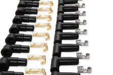 Spark Plug Wire Set - 8mm - Yellow with Orange 90 Deg Boots for 130 vehicles image 6