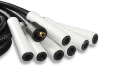 Spark Plug Wire Set - Universal - 180 Deg White Ceramic Boots for 23 vehicles image 9