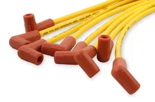 Spark Plug Wire Set - 8mm - Yellow with Orange 90 Deg Boots for 130 vehicles image 4