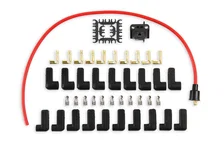 Spark Plug Wire Set - 8mm - Universal - Red Wire with Red 90 Deg Boots for 130 vehicles image 2