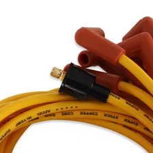 SuperStock 4000 Series V8 Wires, Copper Core, 8mm Yellow w/90° Orange Boots for 95 vehicles image 2