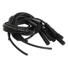 Spark Plug Wire Set- 8mm - Black Wire with Black Straight Boots for 331 vehicles image 2