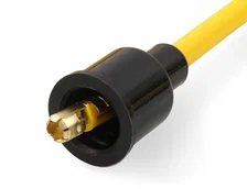 Spark Plug Wire Set - 8mm - Yellow with Orange 90 Deg Boots for 130 vehicles image 3