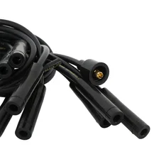 Spark Plug Wire Set- 8mm - Black Wire with Black Straight Boots for 331 vehicles image 6