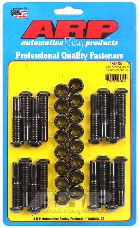 ARP 134-6403, SB Chevy 350 Wave-Loc Hi-Perf Rod Bolt Kit