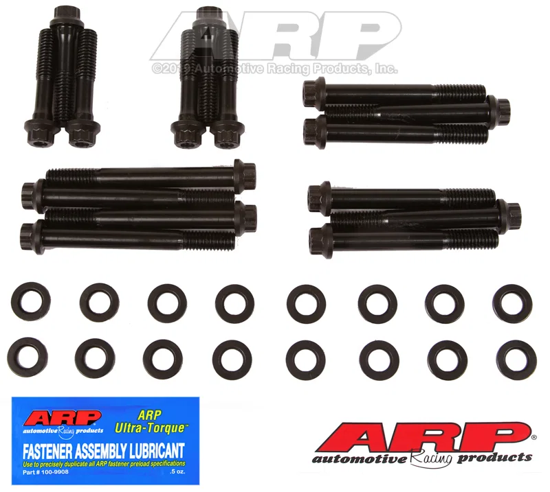 ARP 234-5203, SB Chevy 2-Bolt Large Journal w/ 1/2 Inch Straps on F&R Caps Main Bolt Kit