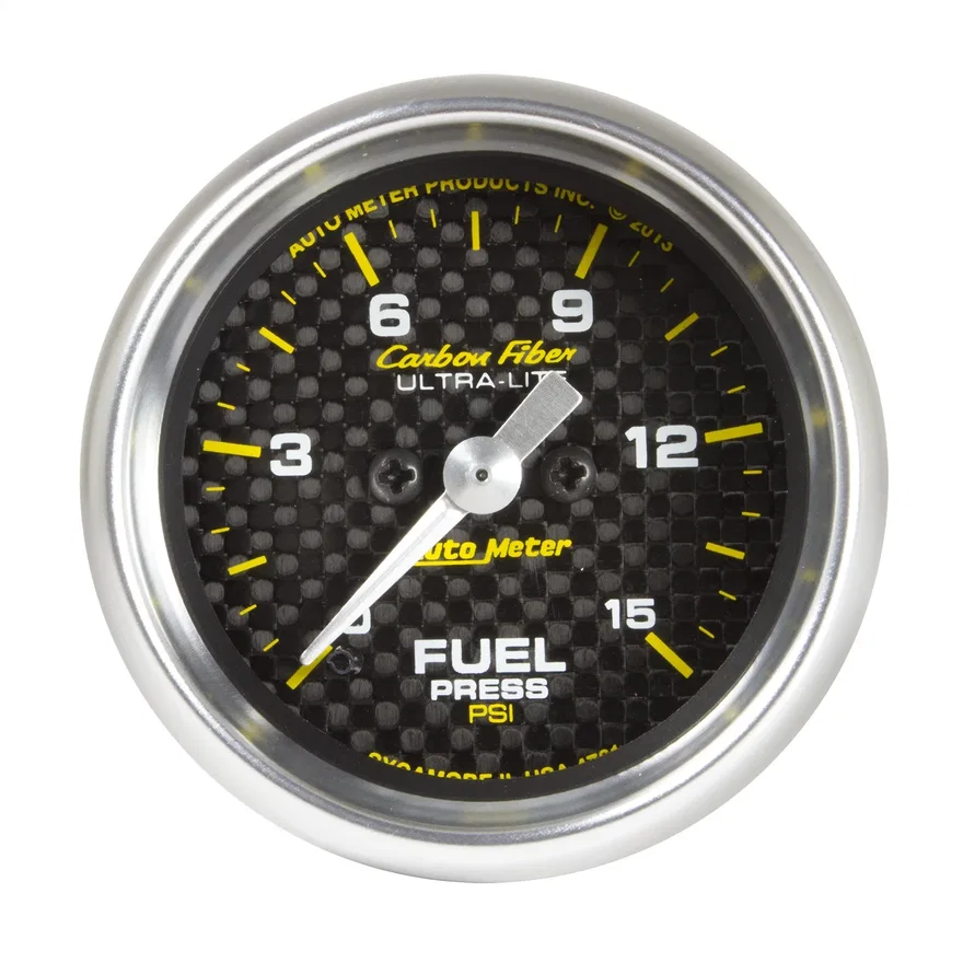 AutoMeter 4761, GAUGE; FUEL PRESSURE; 2 1/16in.; 15PSI; DIGITAL STEPPER MOTOR; CARBON FIBER