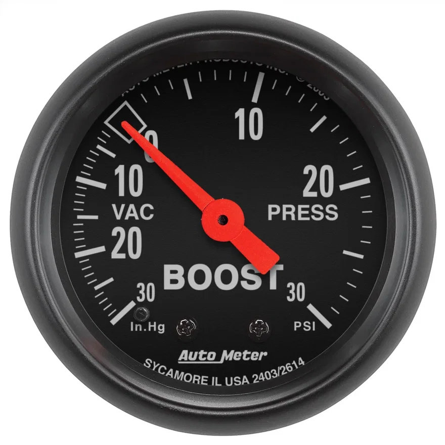 AutoMeter 2614, GAUGE; VAC/BOOST; 2 1/16in.; 30INHG-30PSI; MECHANICAL; Z-SERIES