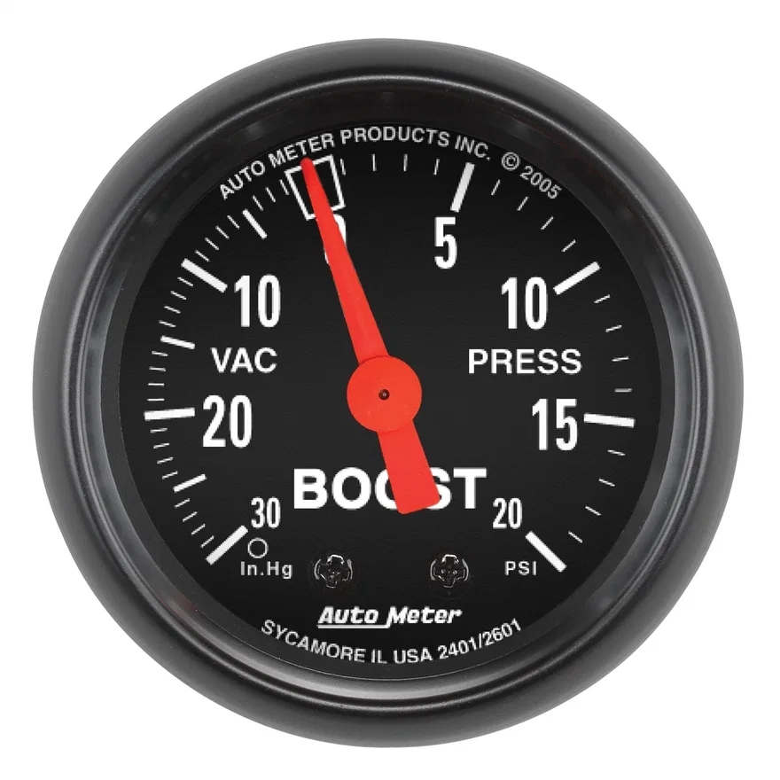 AutoMeter 2601, GAUGE; VAC/BOOST; 2 1/16in.; 30INHG-20PSI; MECHANICAL; Z-SERIES