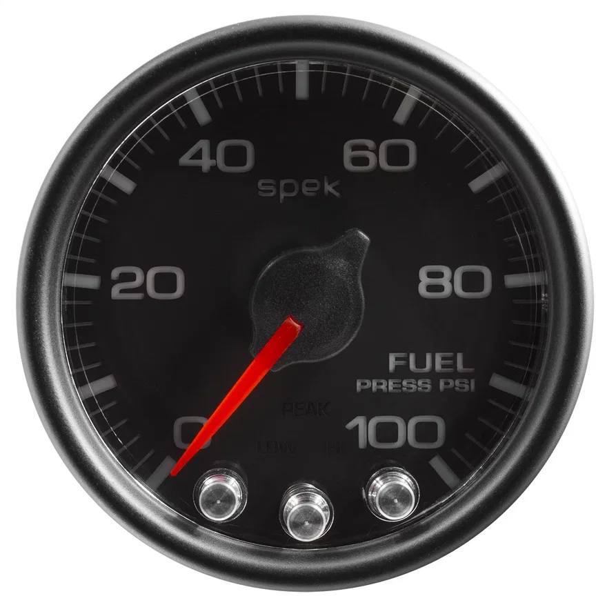 AutoMeter P31432, GAUGE; FUEL PRESS; 2 1/16in.; 100PSI; STEPPER MOTOR W/PEAK/WARN; BLK/BLK; SPEK