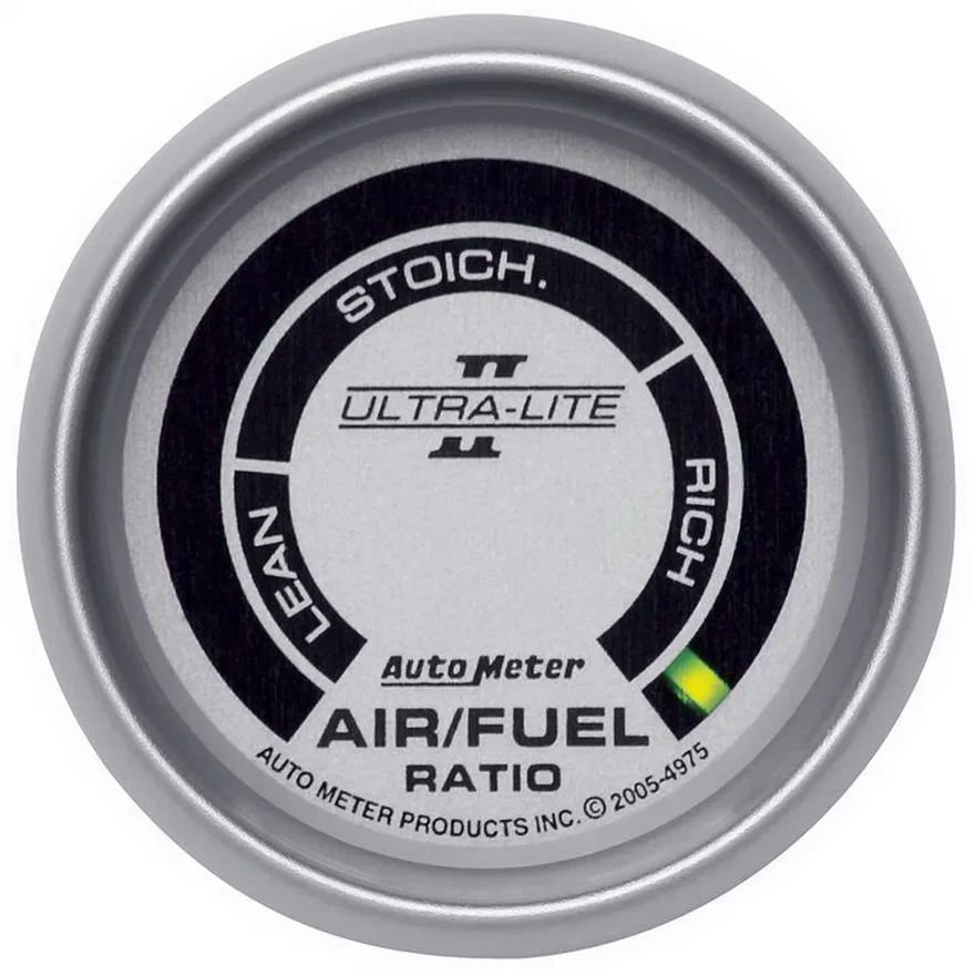 AutoMeter 4975, GAUGE; AIR/FUEL RATIO-NARROWBAND; 2 1/16in.; LEAN-RICH; LED ARRAY; ULTRA-LITE II