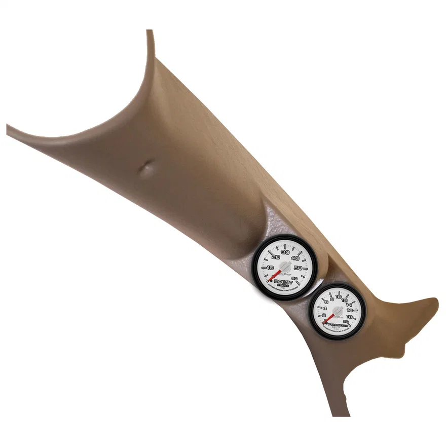 AutoMeter 7096, DIESEL GAUGE KIT; A-PILLAR; RAM 03-09; BOOST/EGT; 60PSI/2000deg.F; FACT. MATCH for Dodge