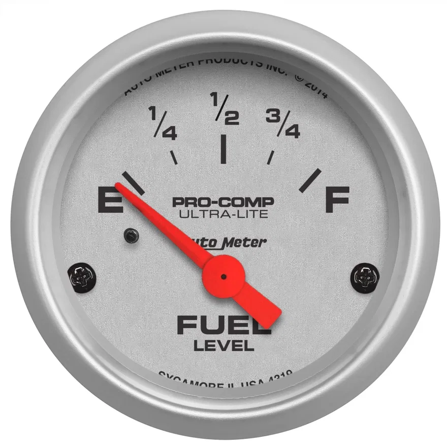 AutoMeter 4319, GAUGE; FUEL LEVEL; 2 1/16in.; 73OE TO 10OF(AFTERMARKET LINEAR); ELEC; ULTRA-LITE