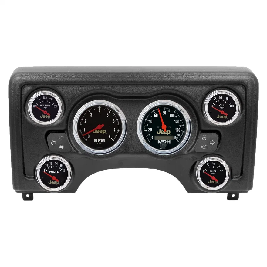 DIRECT FIT DASH KIT; (3 3/8in. X2; 2 1/16in. X4) for 1997-2006 Jeep TJ and Wrangler