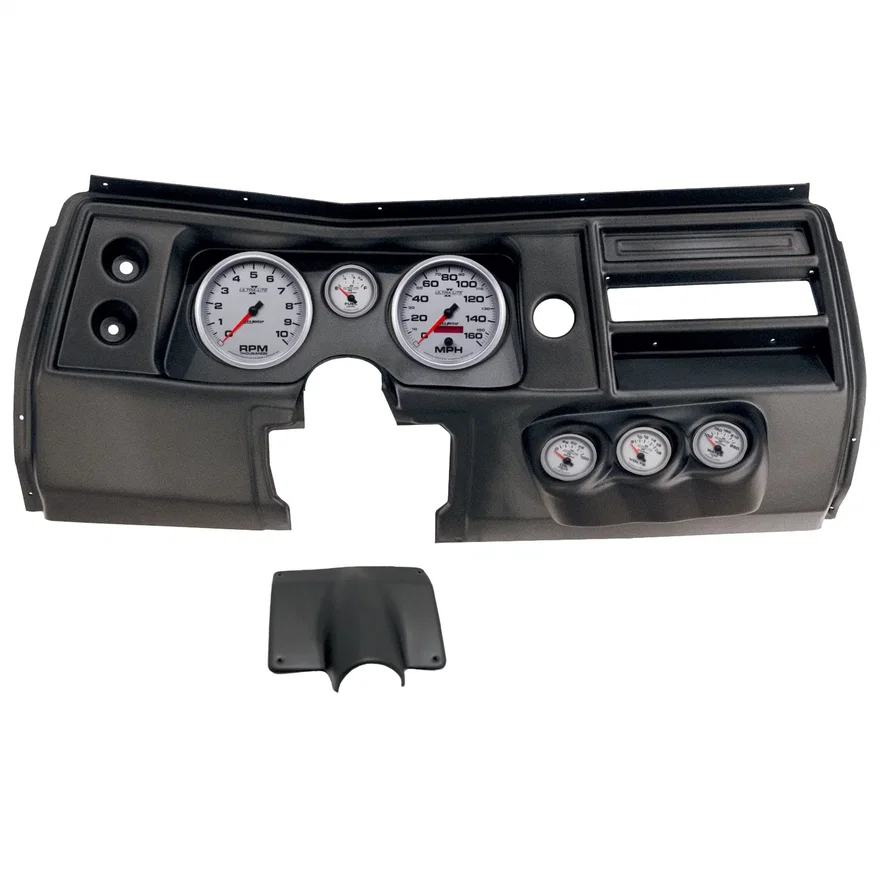 AutoMeter 2903-14, DIRECT FIT DASH KIT; (5in. X2; 2 1/16in. X4); CHEVY CHEVELLE NO VENT 68; ULTRA-L