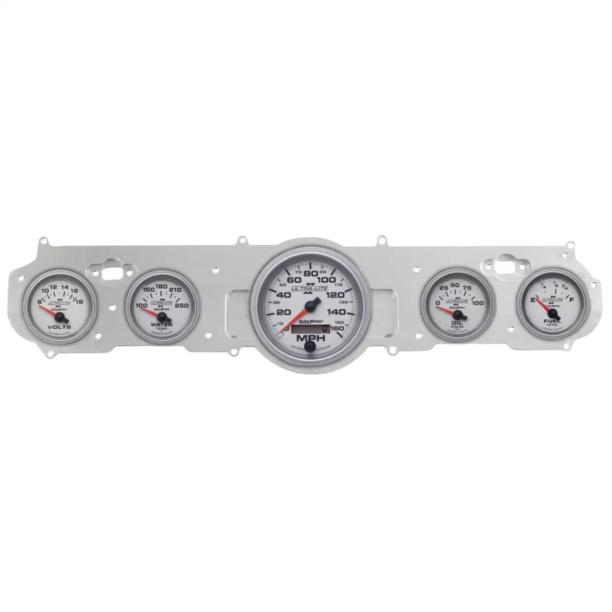 AutoMeter 7035-14, DIRECT FIT DASH KIT; MUSTANG 65-66; MPH/FUEL/OILP/WTMP/BAT; ULTRA-LITE II