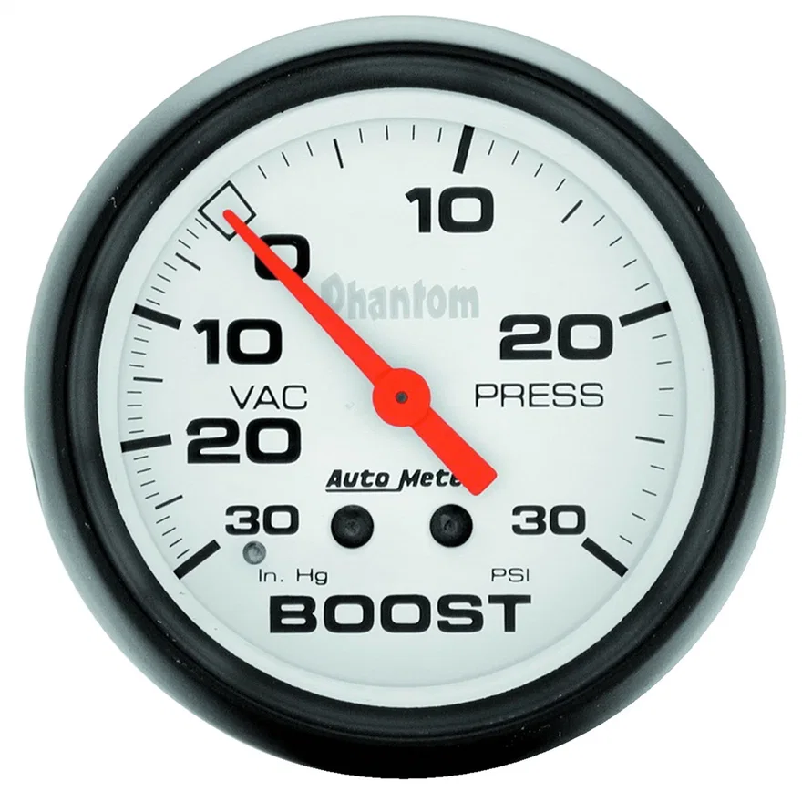 AutoMeter 5803, GAUGE; VAC/BOOST; 2 5/8in.; 30INHG-30PSI; MECHANICAL; PHANTOM