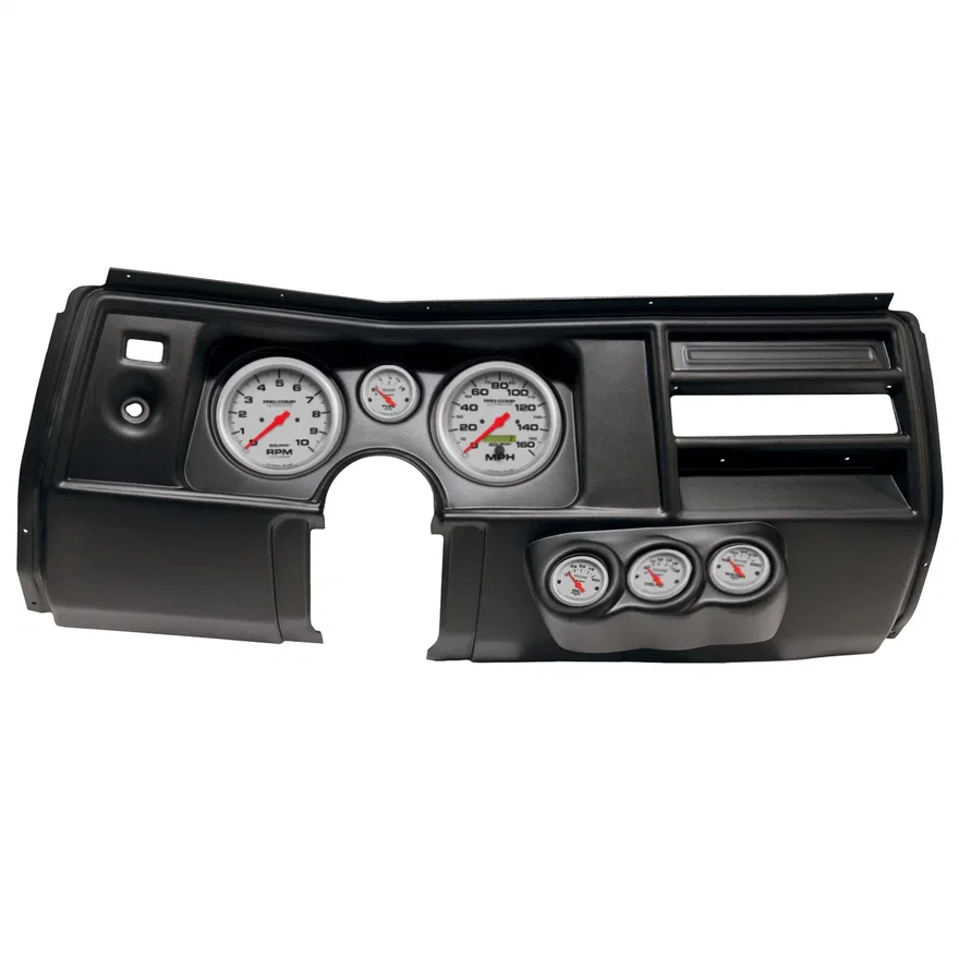 AutoMeter 2910-13, DIRECT FIT DASH KIT; (5in. X2; 2 1/16in. X4); CHEVY CHEVELLE NO VENT 69; ULTRA-L