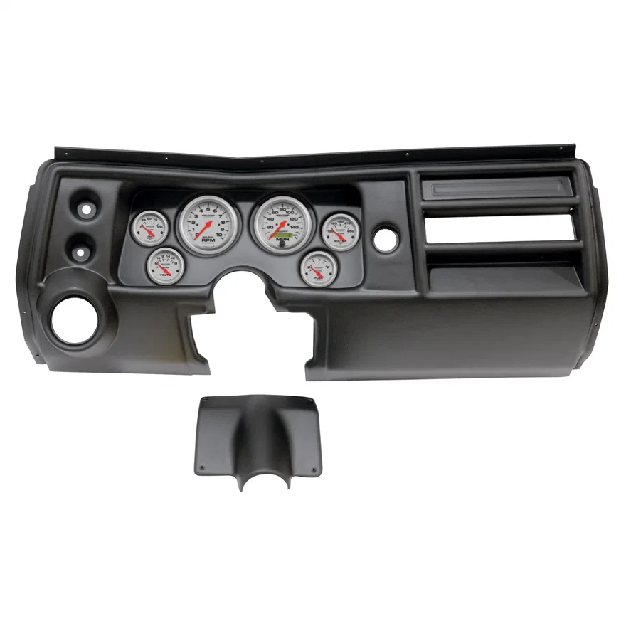 AutoMeter 2902-13, DIRECT FIT DASH KIT; (3 3/8in. X2; 2 1/16in. X4); CHEVY CHEVELLE VENT 68; ULTRA-