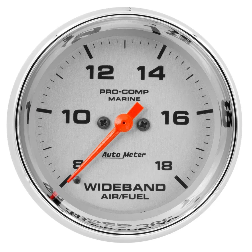 AutoMeter 200870-35, GAUGE; AIR/FUEL RATIO-WIDEBAND; ANALOG; 2 5/8in.; 8:1-18:1; STPR MTR; MARINE CHR