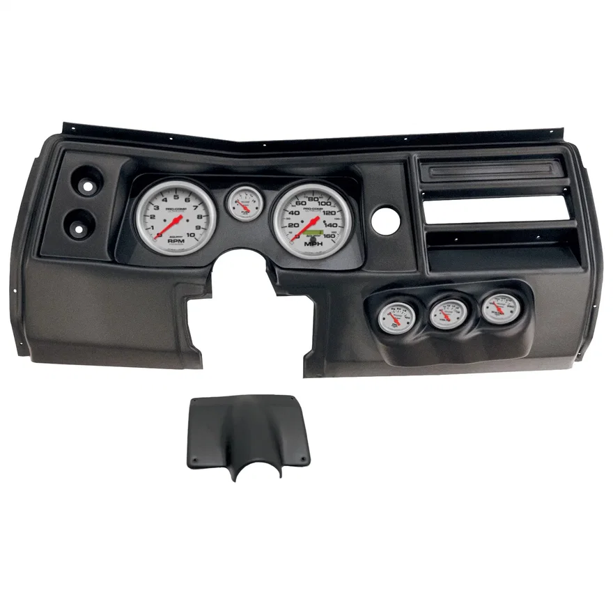 AutoMeter 2903-13, DIRECT FIT DASH KIT; (5in. X2; 2 1/16in. X4); CHEVY CHEVELLE NO VENT 68; ULTRA-L