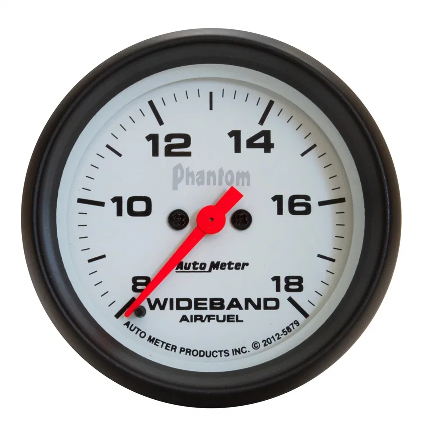 AutoMeter 5879, GAUGE; AIR/FUEL RATIO-WIDEBAND; ANALOG; 2 5/8in.; 8:1-18:1; STEPPER MTR; PHANTOM