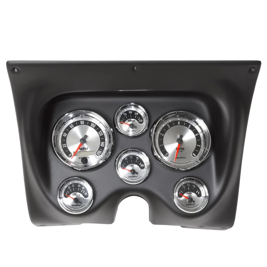 AutoMeter 7020, DIRECT FIT DASH KIT; CAMARO/FIREBIRD 67-68; TACH/MPH/FUEL/OILP/WTMP/VOLT; AM