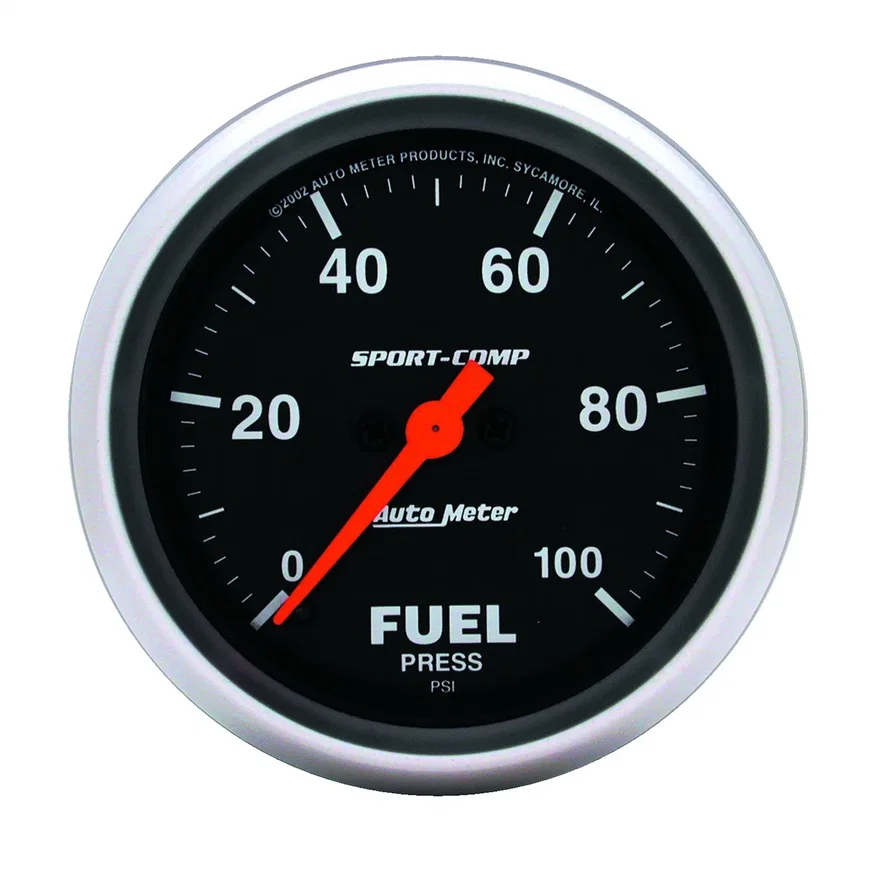 AutoMeter 3563, GAUGE; FUEL PRESSURE; 2 5/8in.; 100PSI; DIGITAL STEPPER MOTOR; SPORT-COMP