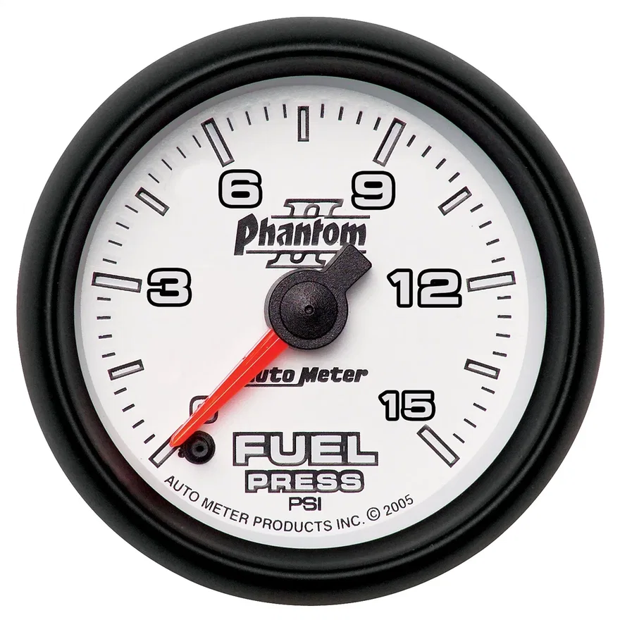 AutoMeter 7561, GAUGE; FUEL PRESSURE; 2 1/16in.; 15PSI; DIGITAL STEPPER MOTOR; PHANTOM II